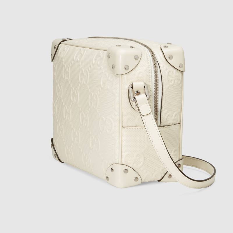 Gucci GG Embossed Shoulder Bag 626363 White